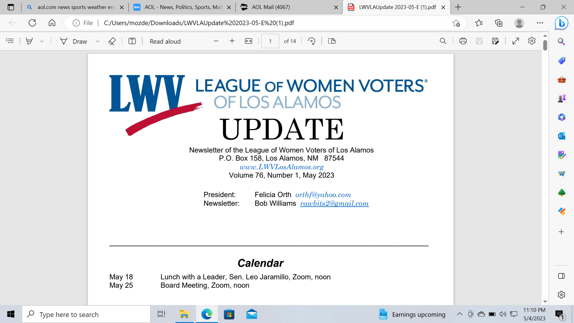 LWV LA May 2023 image