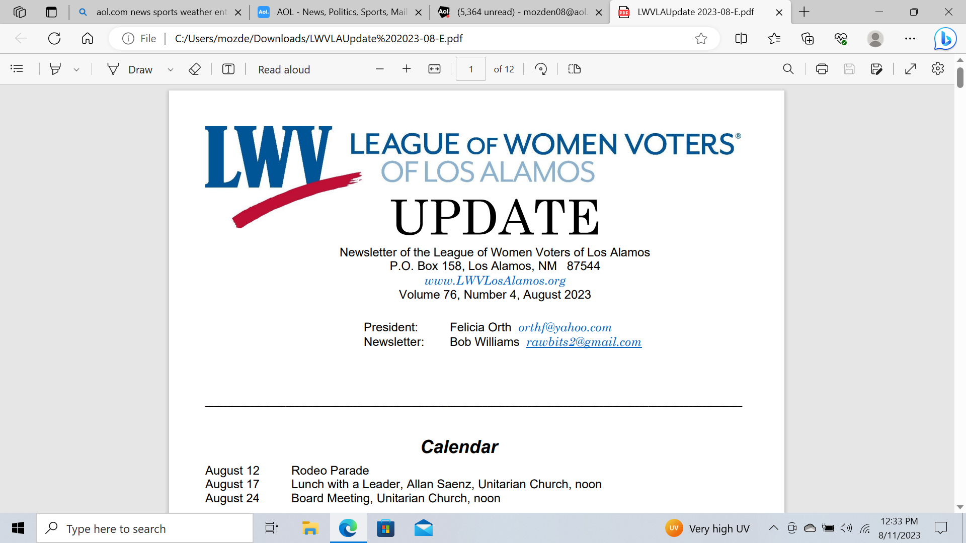 LWV LA August 2023 image