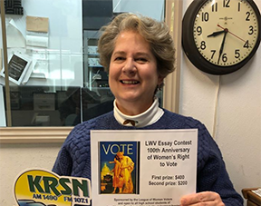 Leslie Wallstrom on KRSN Radio 20200110 re-EssayContest. 