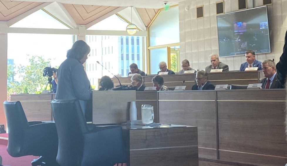 demko speaks before state legislators