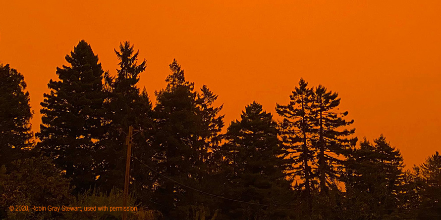 Red sky from Northern California fires Red sky from Northern California fires