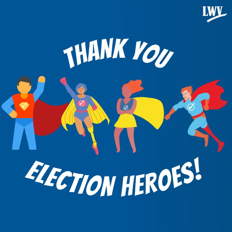 superhero cartoon images, Thank you Election Heroes