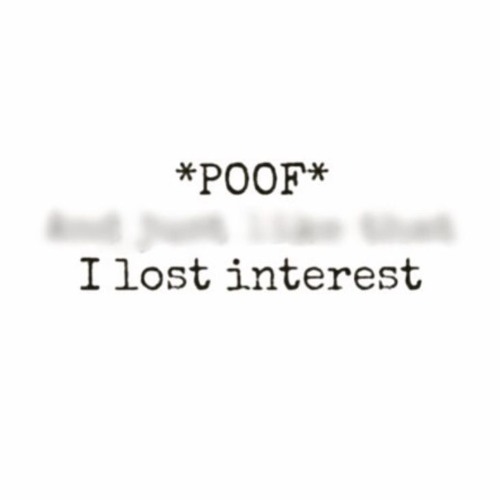 Losing interest