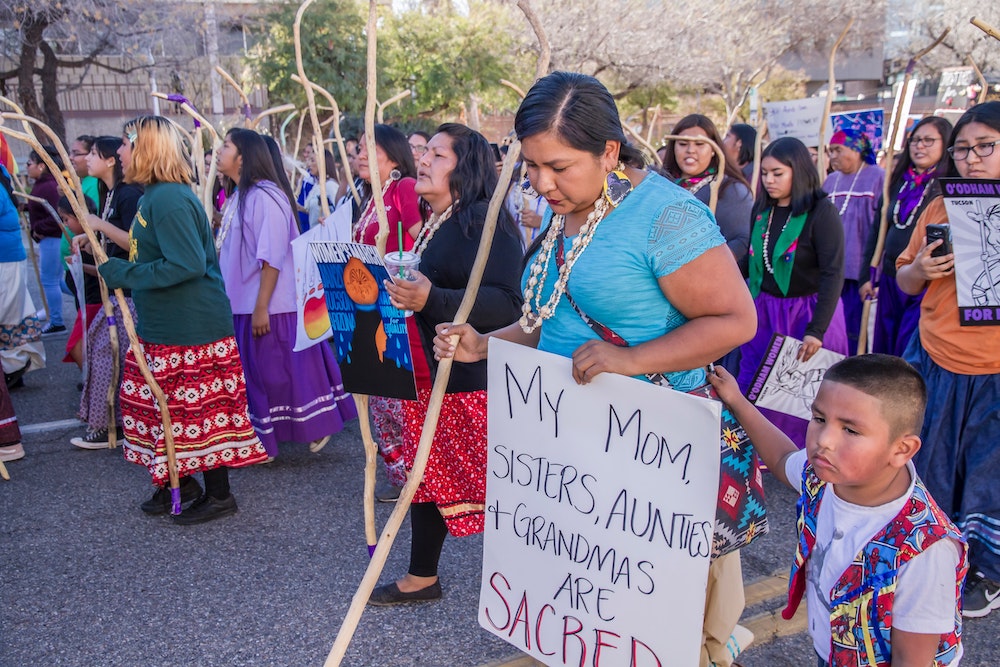 NativeAmerican WomenWalking
