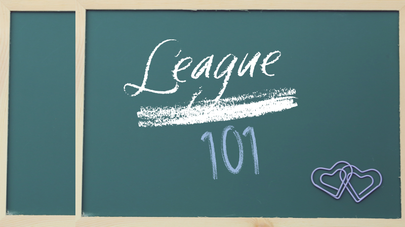 Image by LWVOC member on Canva Chalkboard with League 101 written on it