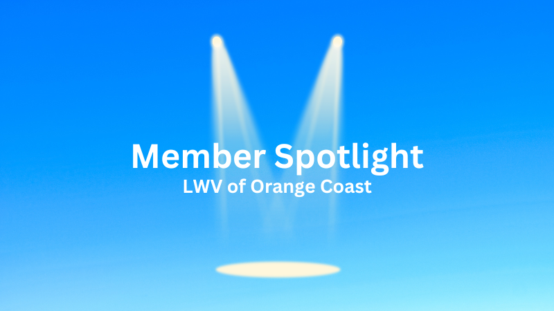 Member Spotlight light blue background with two spotlights 