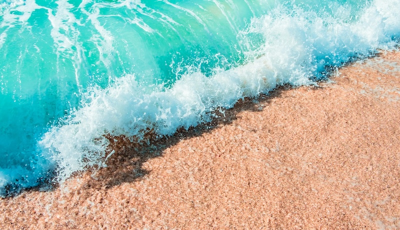 waves on beach