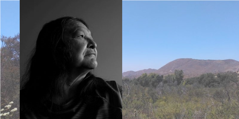 Portrait by Taylor Ruecker on Unsplash and background by Zindor on Wikipedia Photo of Native American Woman