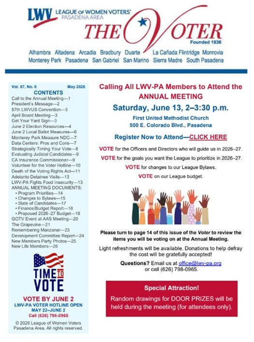 May 2026 Voter Image