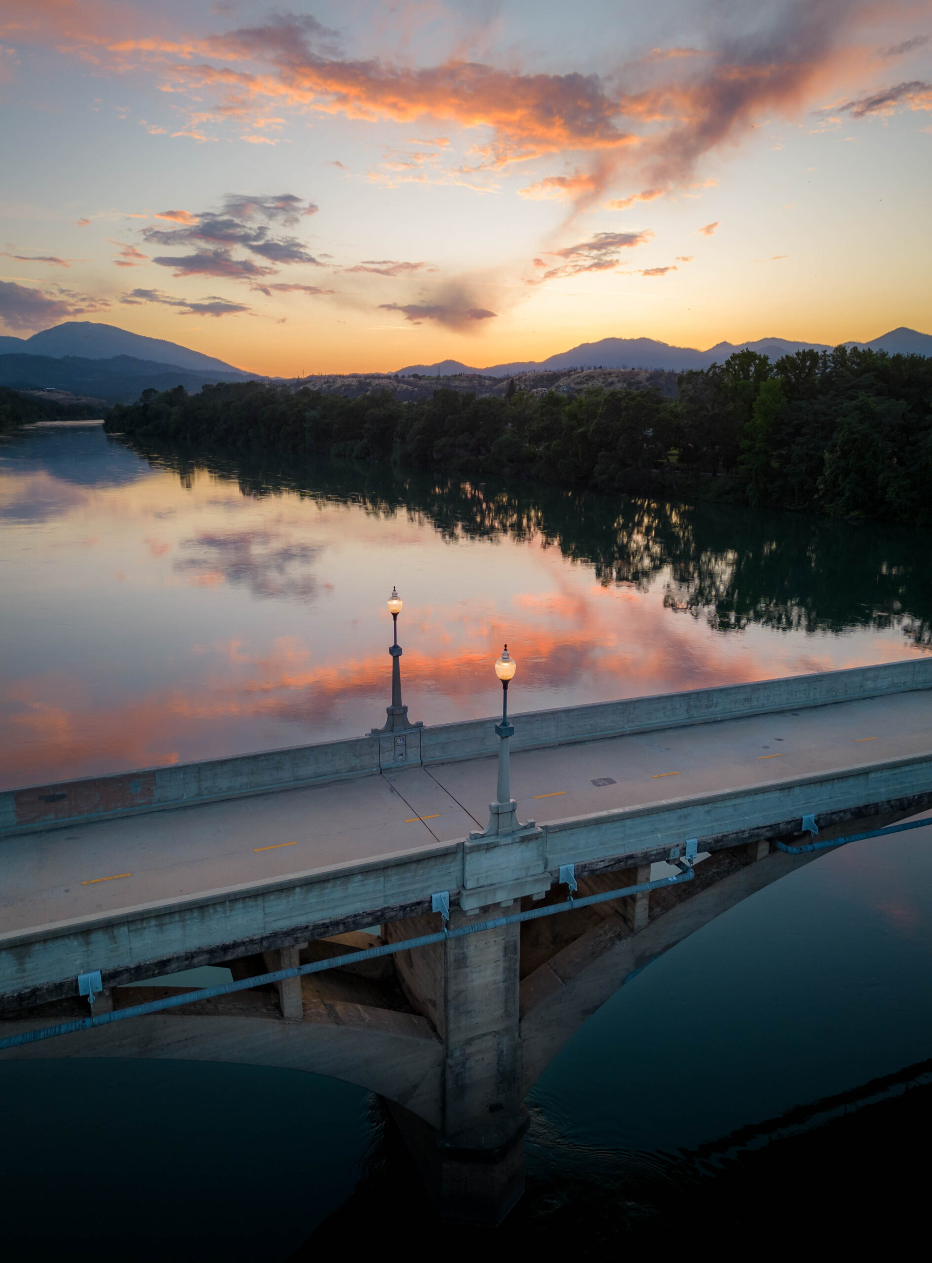 Diestelhorst Bridge Sunset Redding