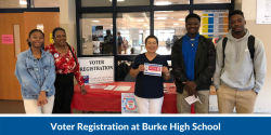 Voter Registration Drive at Burke High School Hosted by LWV Charleston Area