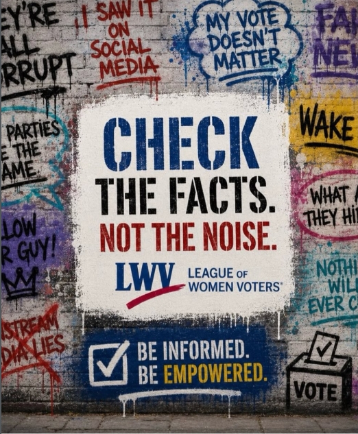 A Facebook post saying "Check the facts, not the noise."