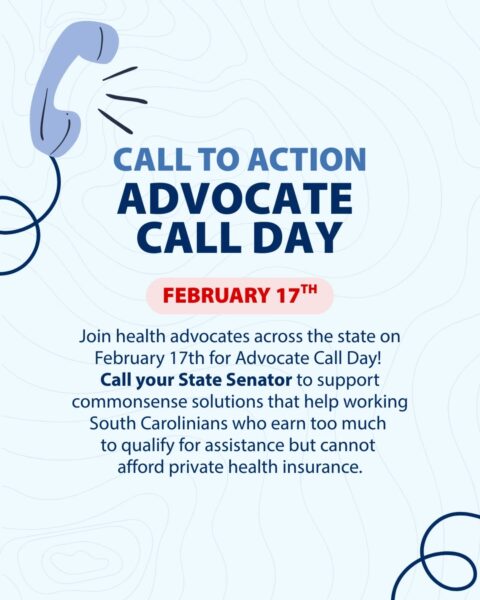 A graphic for Advocate Call Day on February 17