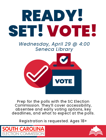 A graphic for the Ready! Set! Vote! program