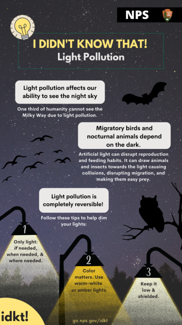 light pollution infographic