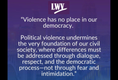 Violence has no place in our democracy.