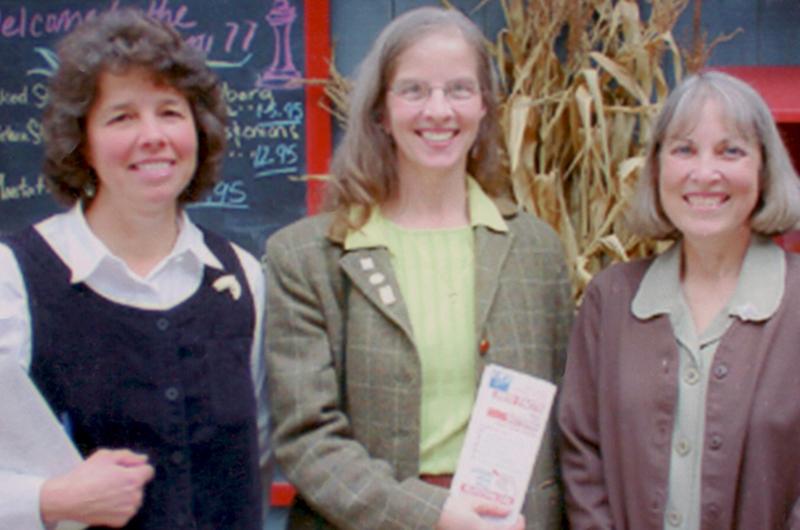 Martha Clarvoe, Kathy Lloyd and Joce Hickling with Know our Lawmakers