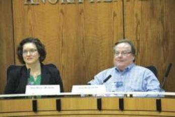  Erin Heers-McArdle, Board Chair Tom Heidemann