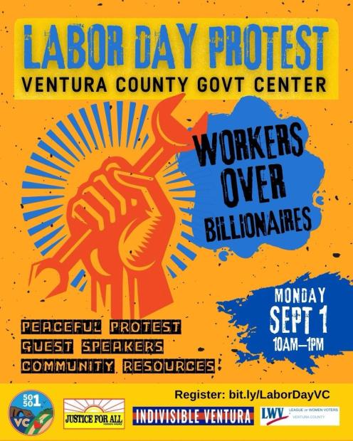 Labor Day Protest Ventura 9-1-25