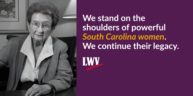 A graphic showing Sarah Leverette