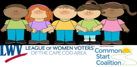 Image of children above LWVCCA and Commo Start Coalition logos