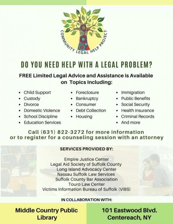 Community Legal Help Project Flyer - English