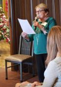 LWVVC Holiday Party 2023 Pat w mic