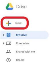 +New - Upload new file/folder to Google Drive