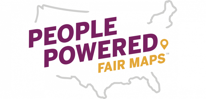 People Powered Fair Vote logo with map