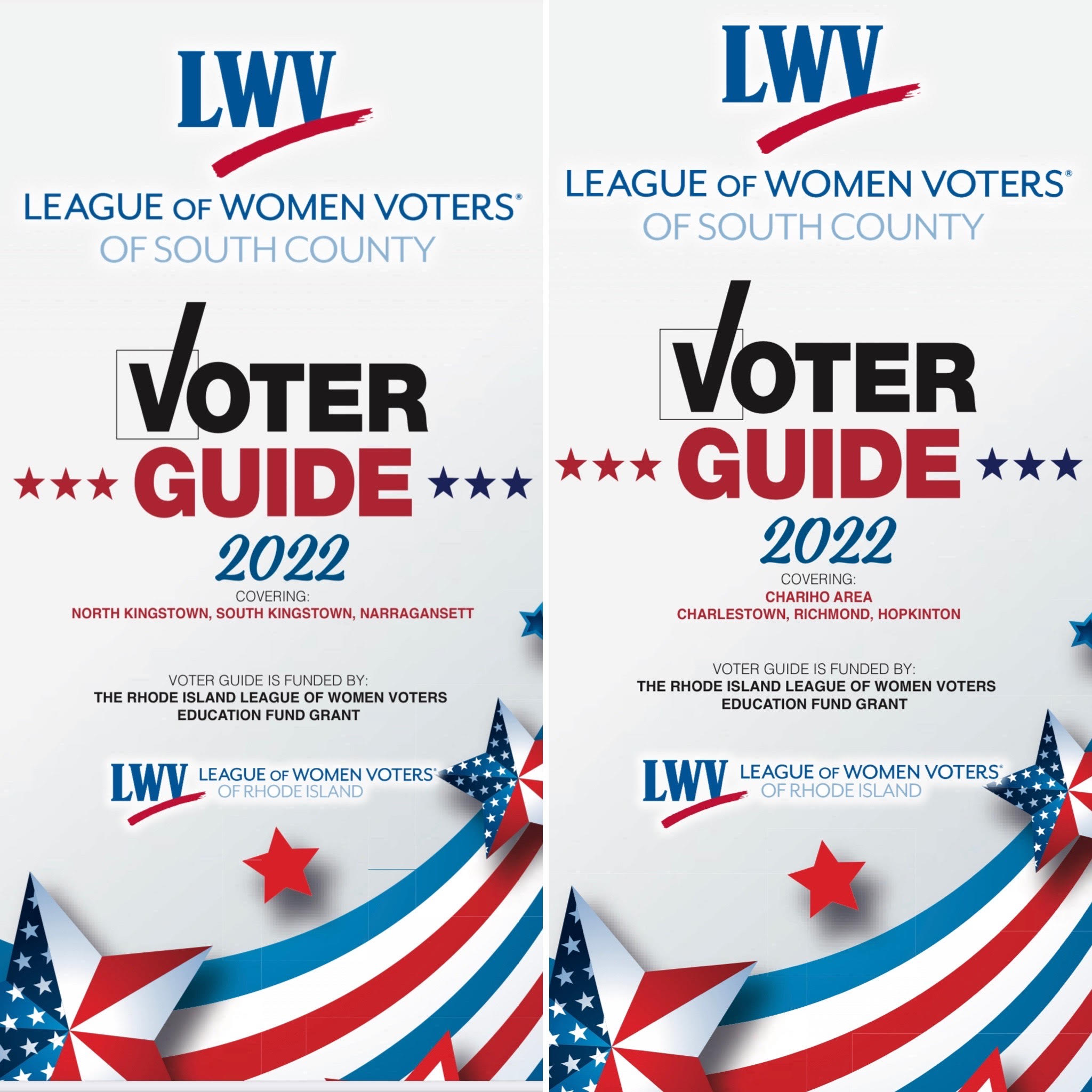 picture of the front page of two voter guides