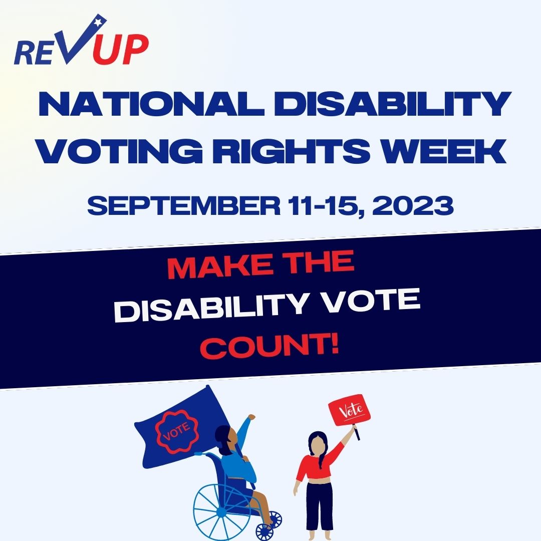 AAPD graphic for Disability Rights Week AAPD graphic for Disability Rights Week-image encouraging voting