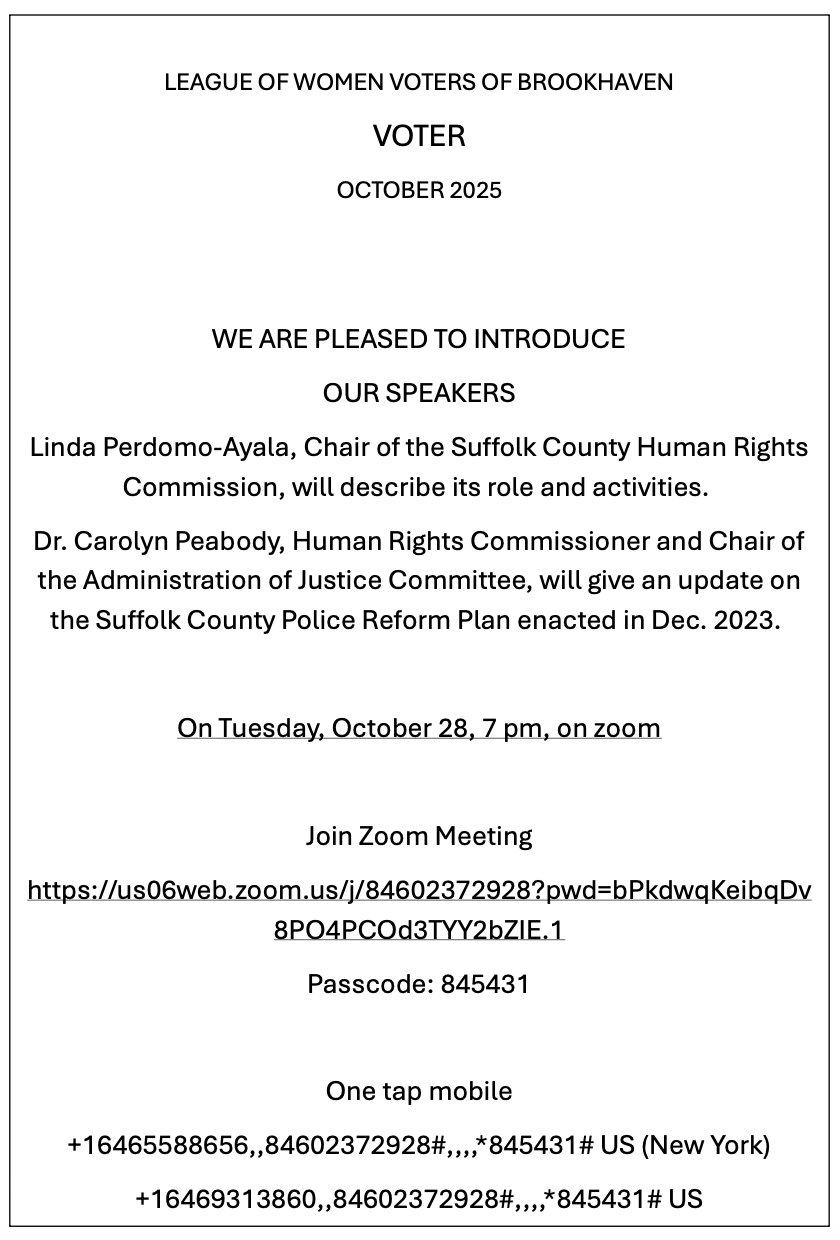 LWV Brookhaven Voter