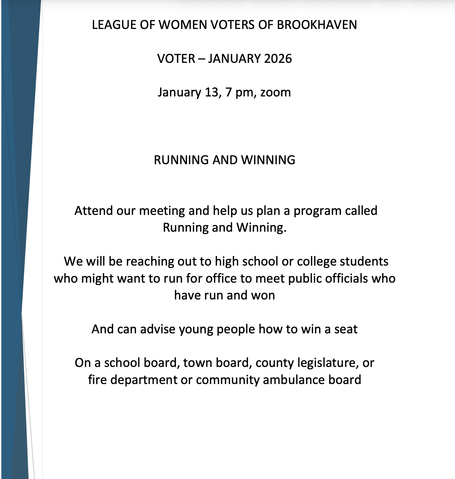LWV Brookhaven Voter