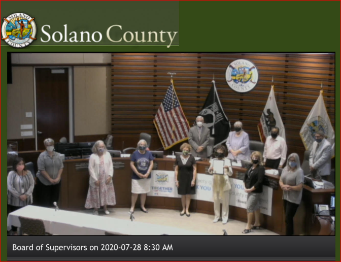 Solano Supervisor Resolution 100 Anniversary