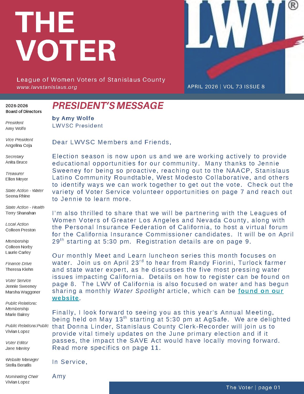 Front page April 26 Voter