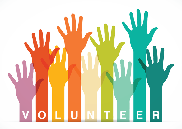 Volunteer - raised hands