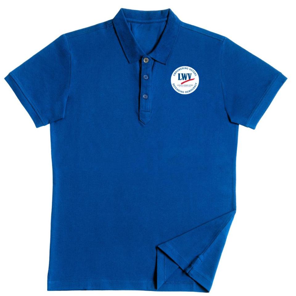 Blue LWVAA Polo Shirt with small logo on left breast