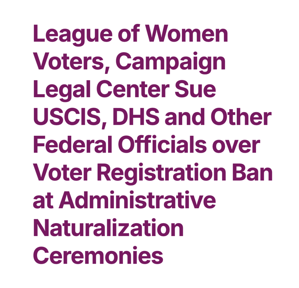 Statement announcing lawsuit