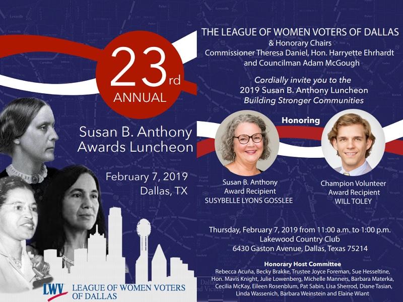 Susan B. Anthony Luncheon Invitation