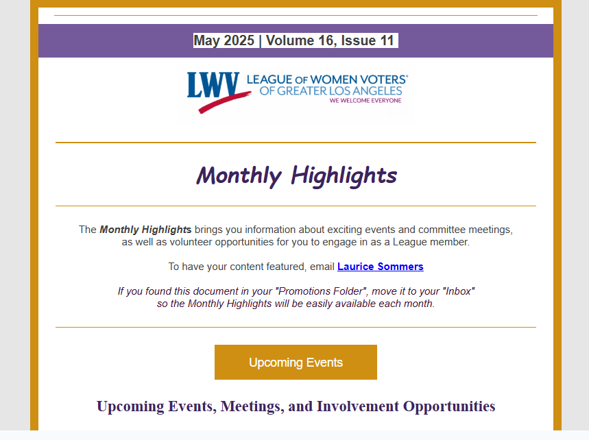 Monthly Highlights