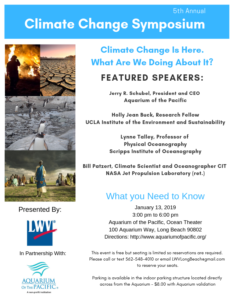2019 Climate Change Symposium Corrected Flyer