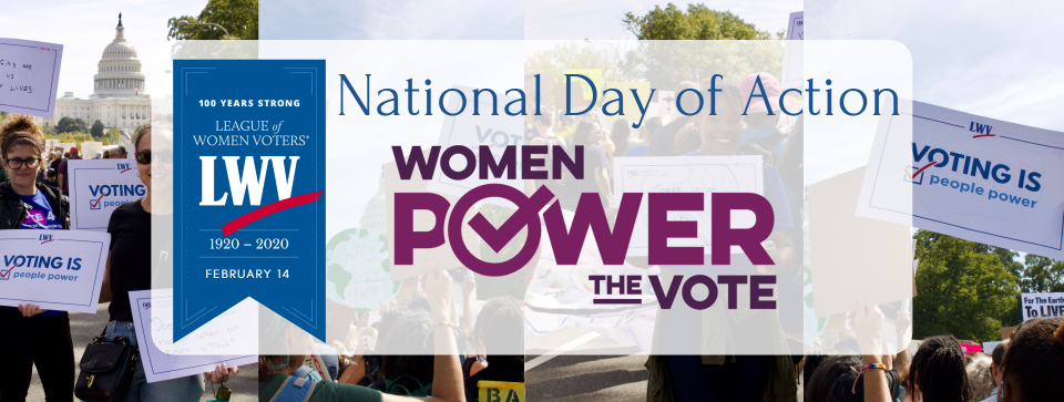 National Day of Action February 14 2020 Women Power the Vote Image