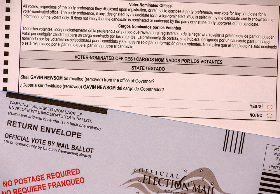 Recall Ballot and Envelope