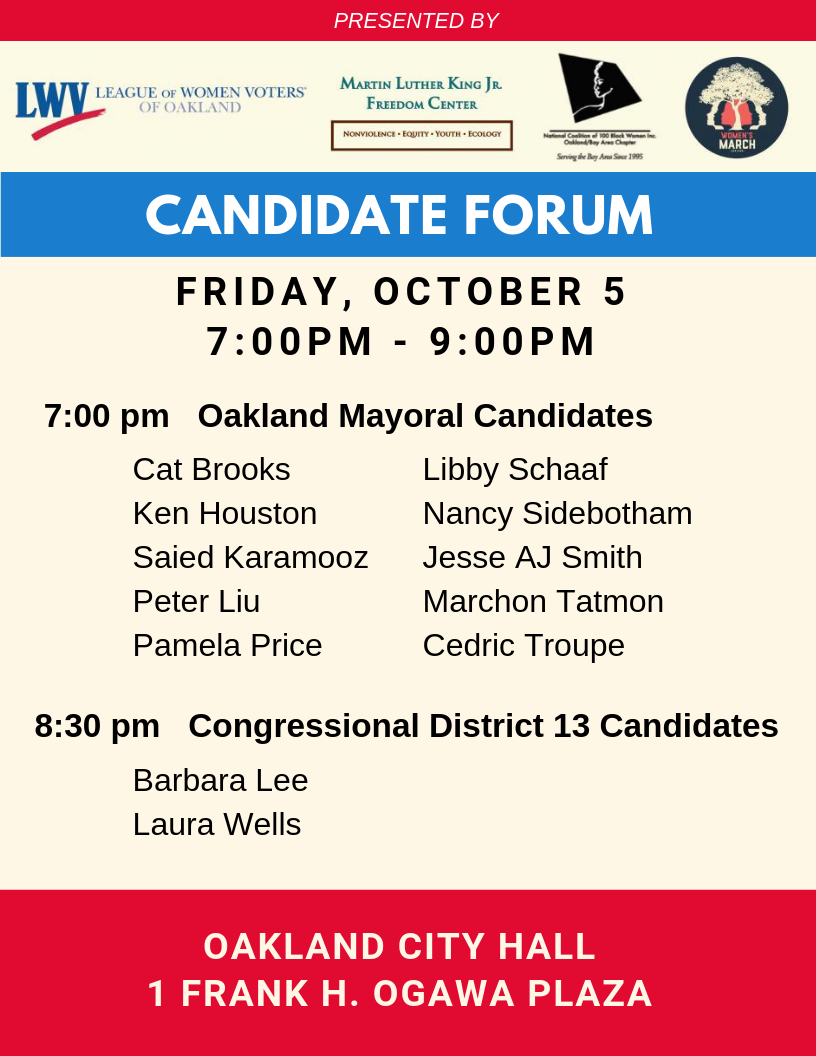 CAndidate Forum flyer