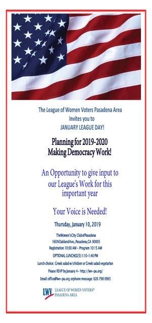 Pasadena Area League Day Jan 2019 v2