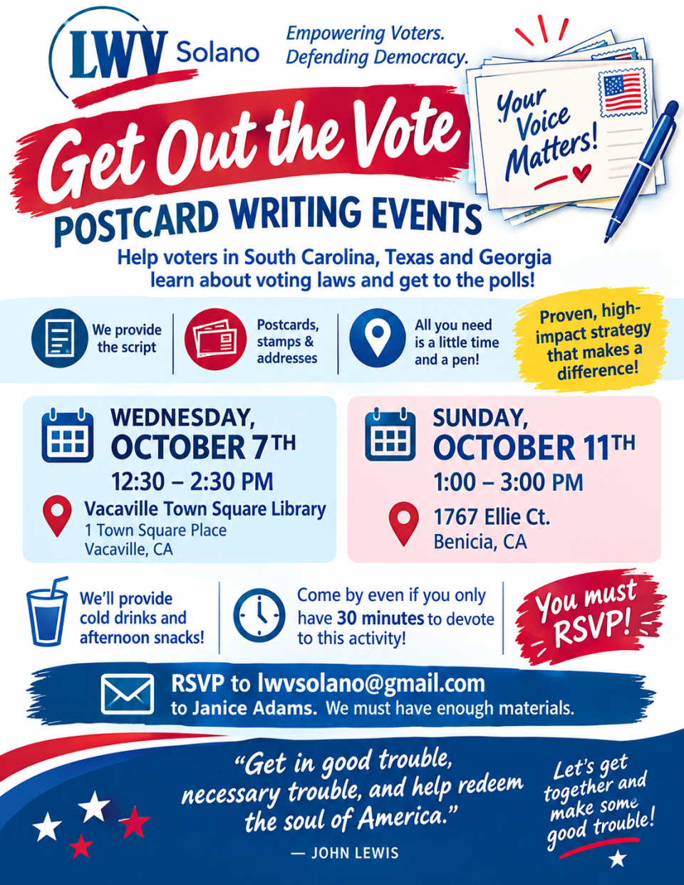 Postcard GOTV Events