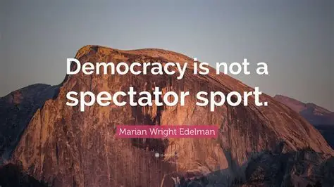 Democracy is NOT a Spectator Sport
