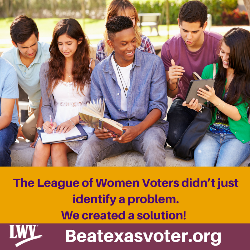 Beatexasvoter.org graphic with students