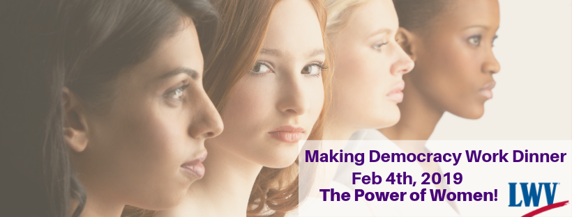 Four Women with Making Democracy Work Dinner information