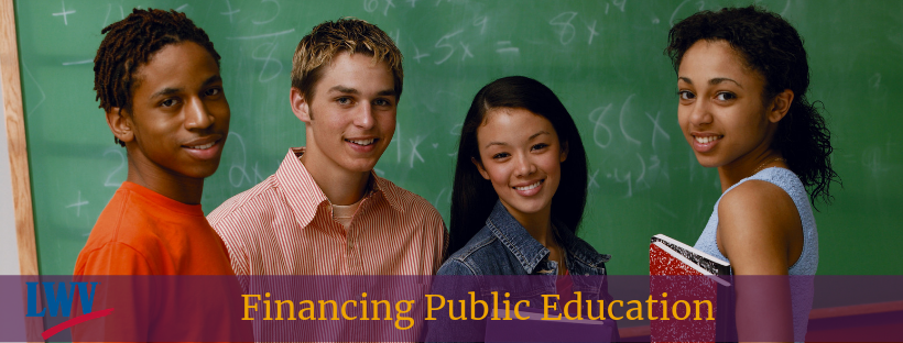 Financing Public Education LWVTX Priority Issue Students standing in a row